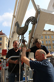 neuer Maibaum am Wiener Platz 2018 ©Foto: Martin Schmitz)